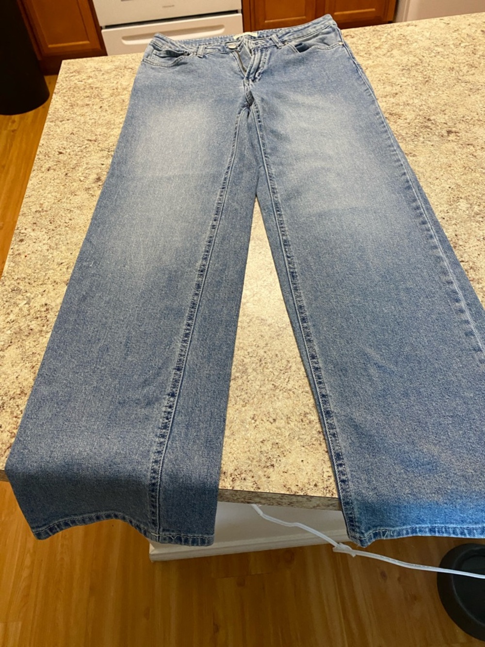 Oat New York Wide-Leg Jeans in Light Blue Denim